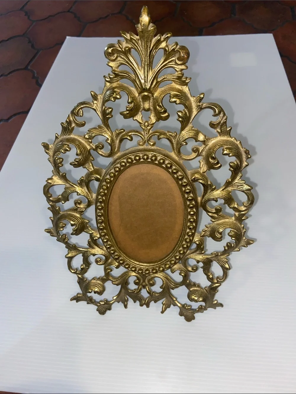 Vintage Gilded Iron picture frame